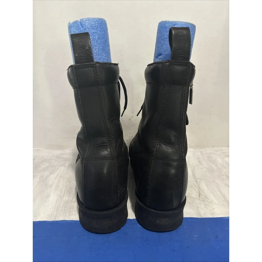Harley Davidson Men's Black Leather  Zip Kiltie Logger Boots Size 11